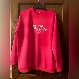 Hot Fuschia Pink Sweatshirt. Women’s size xxl.